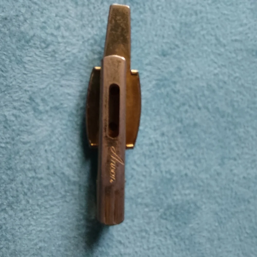 Vintage Anson Rotary Intl. Goldtone Metal Cufflink & Tie Clip Set Estate Jewelry